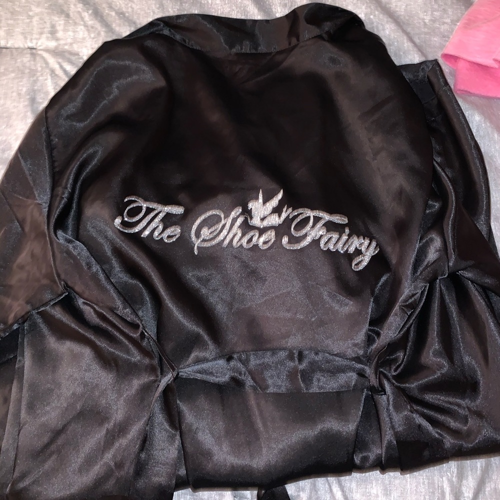 The Shoe Fairy Glitter Satin Robe